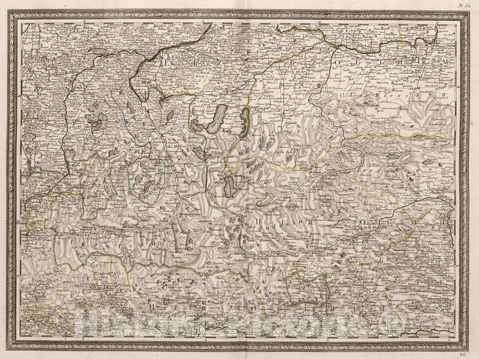 Historic Map : XIX. Neueste Generalkarte von Deutschland in XXIV Blattern., 1800, Vintage Wall Decor
