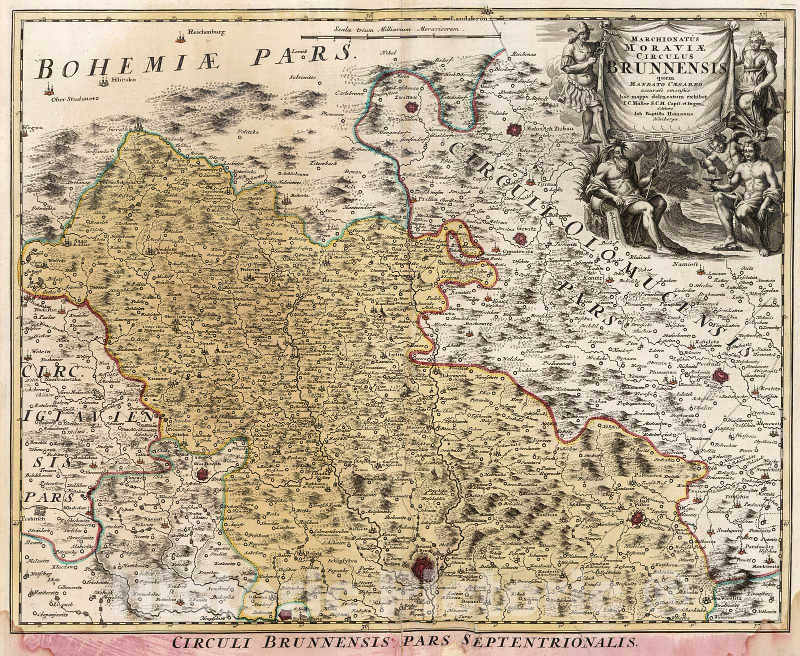Historic Map : Moravia Circuli Brunnensis ... Pars Septentrionalis., 1716, Vintage Wall Decor
