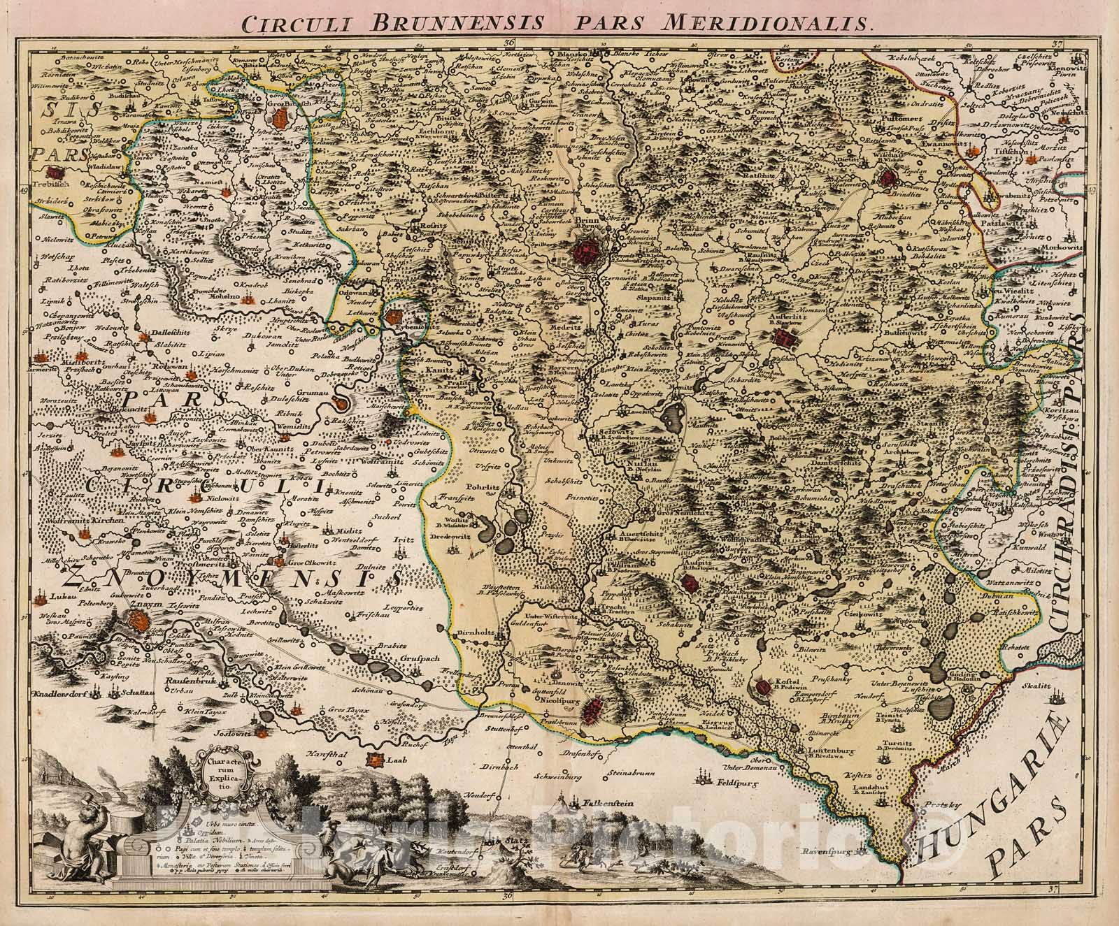 Historic Map : Circuli Brunnensis Pars Meridionalis., 1716, Vintage Wall Decor
