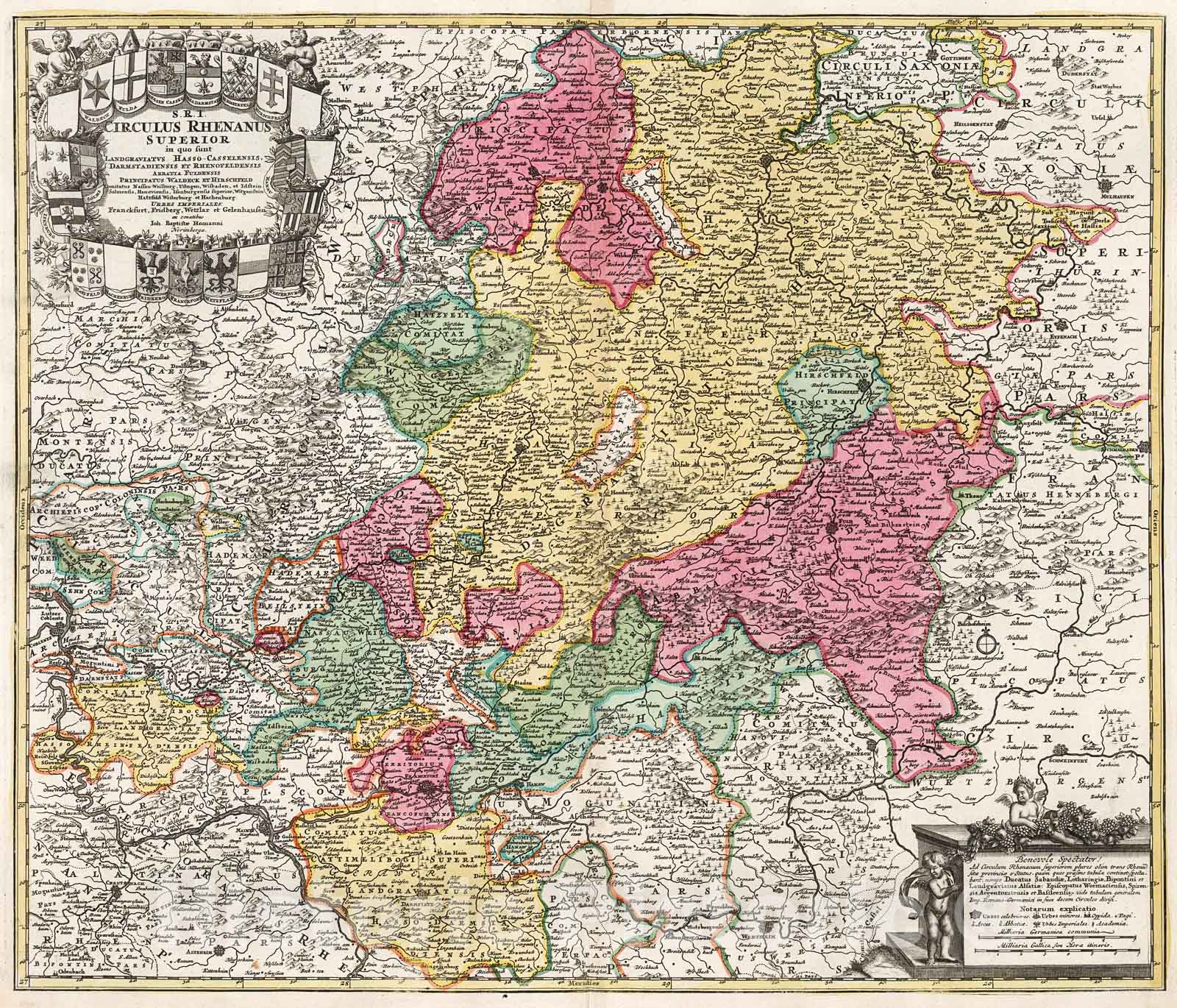 Historic Map : Circulus Rhenanus Superior., 1716, Vintage Wall Decor