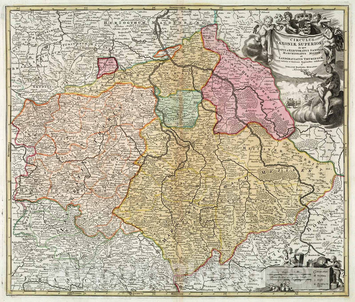 Historic Map : Circulus Saxoniae Superioris., 1716, Vintage Wall Decor