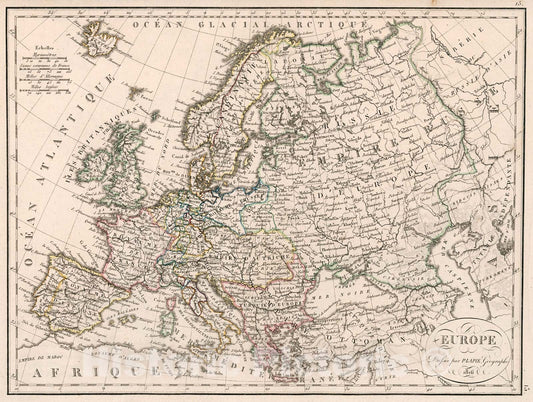 Historic Map : Europe, 1816, v2, Vintage Wall Decor