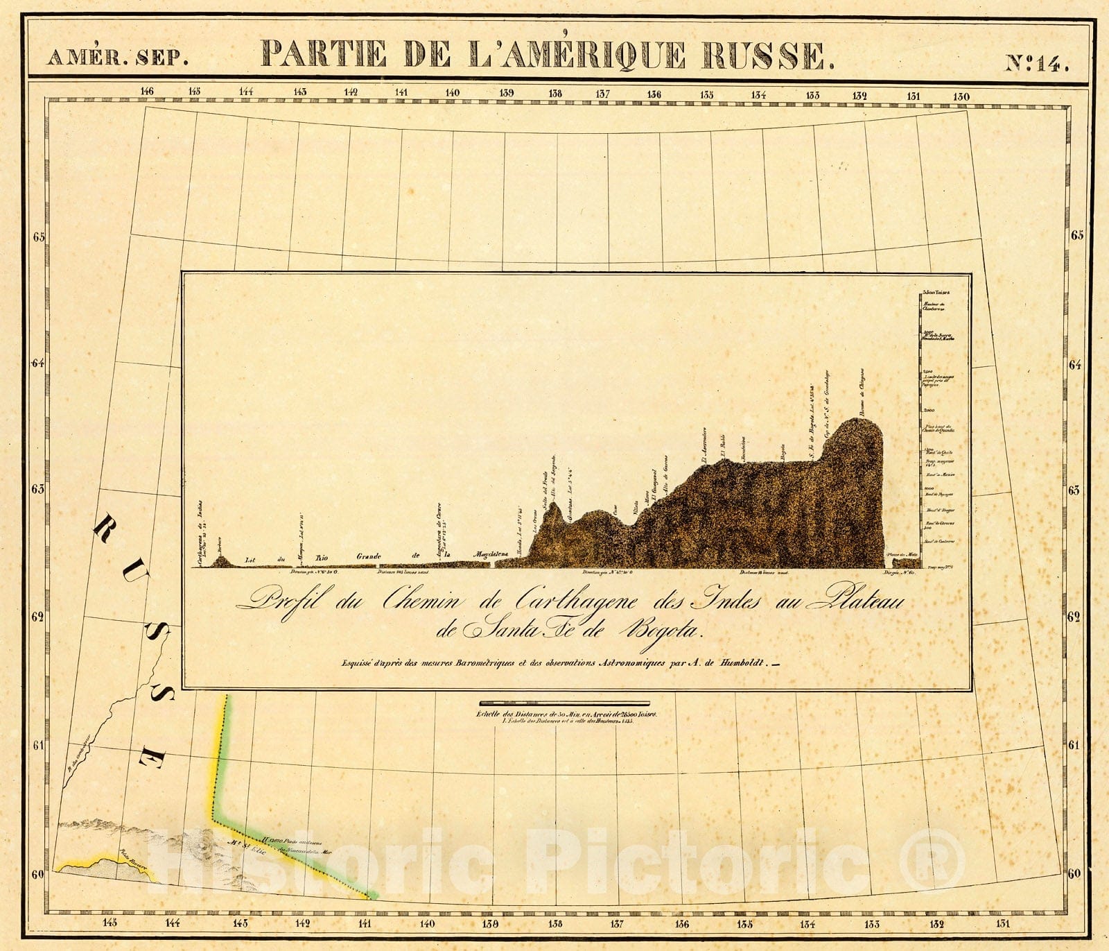Historic Map : Partie, l'Amerique Russe. Amer. Sep. 14., 1827, Vintage Wall Decor