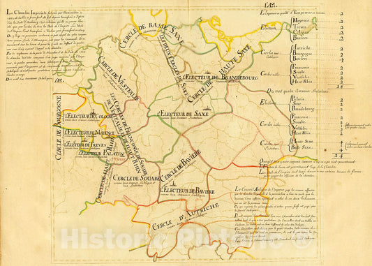 Historic Map : (Chambre Imperiale), 1693, Vintage Wall Decor