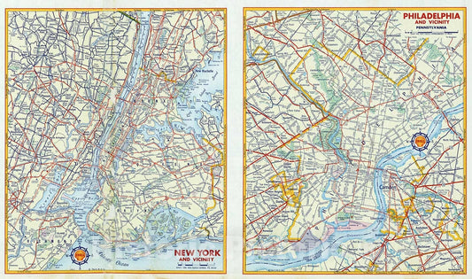 Historic Map : Various Regions and Cities in the Middle Atlantic States., 1956, Vintage Wall Decor