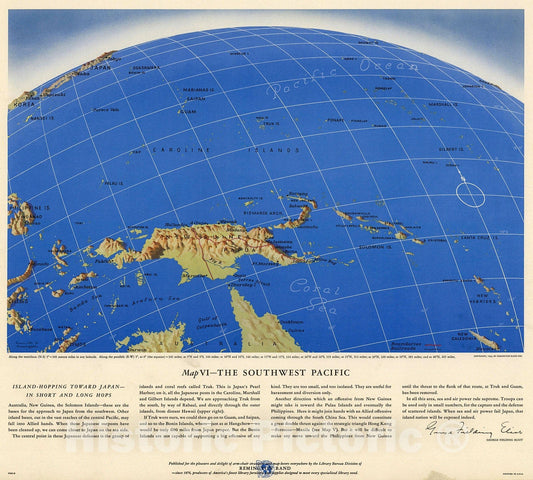 Historic Map : Map VI. The Southwest Pacific, 1944, Vintage Wall Decor