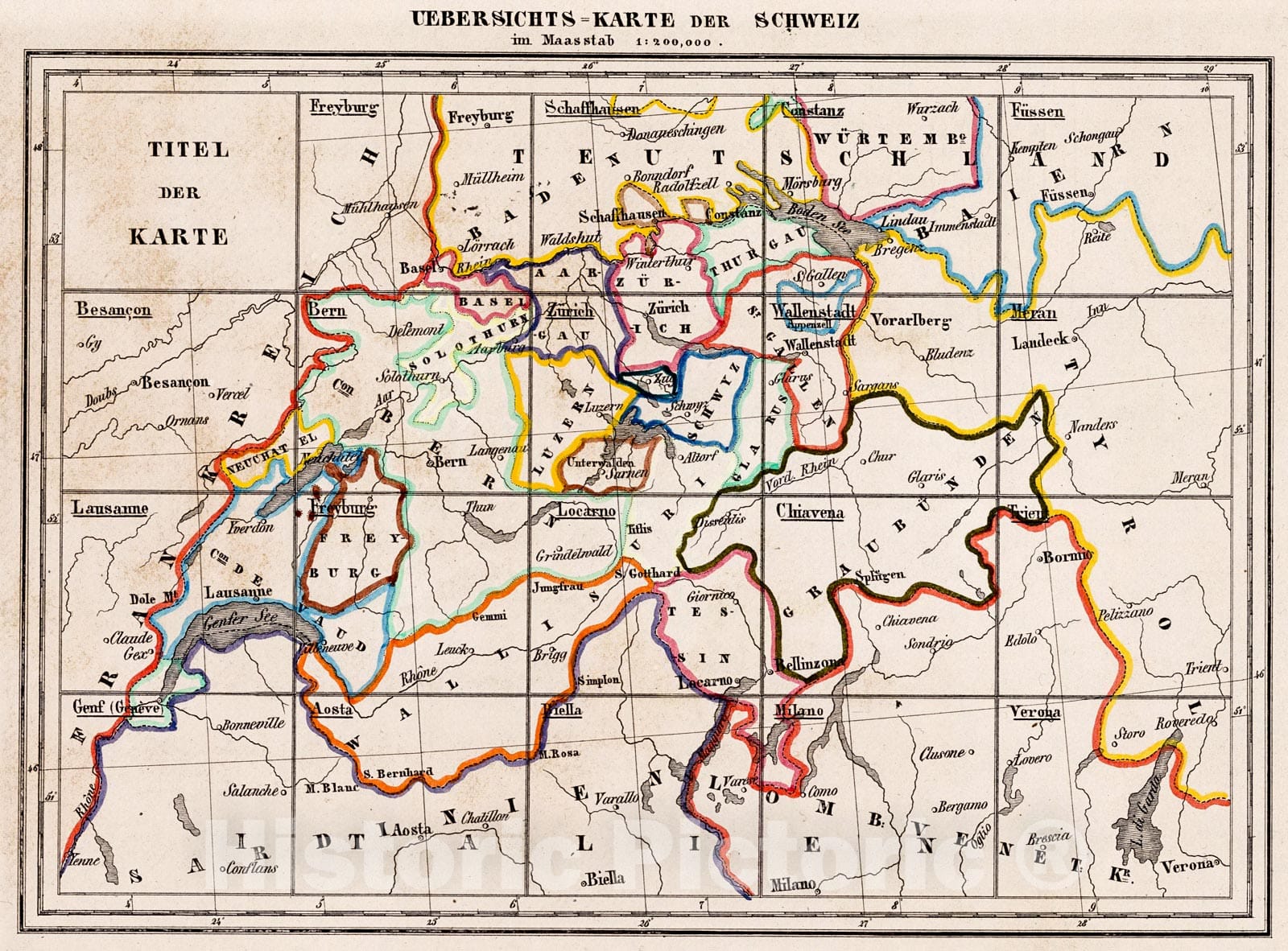Historic Map : Index Page: Titel der Karte, 1835, Vintage Wall Decor