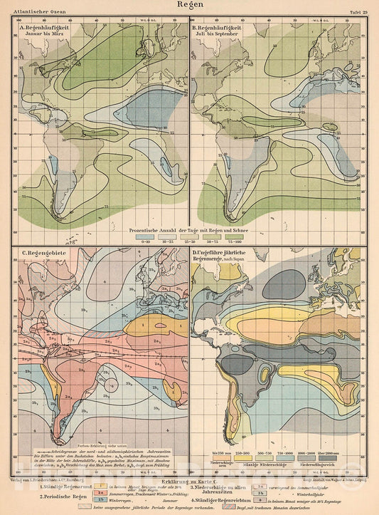 Historic Map : Regen, 1902, Vintage Wall Decor