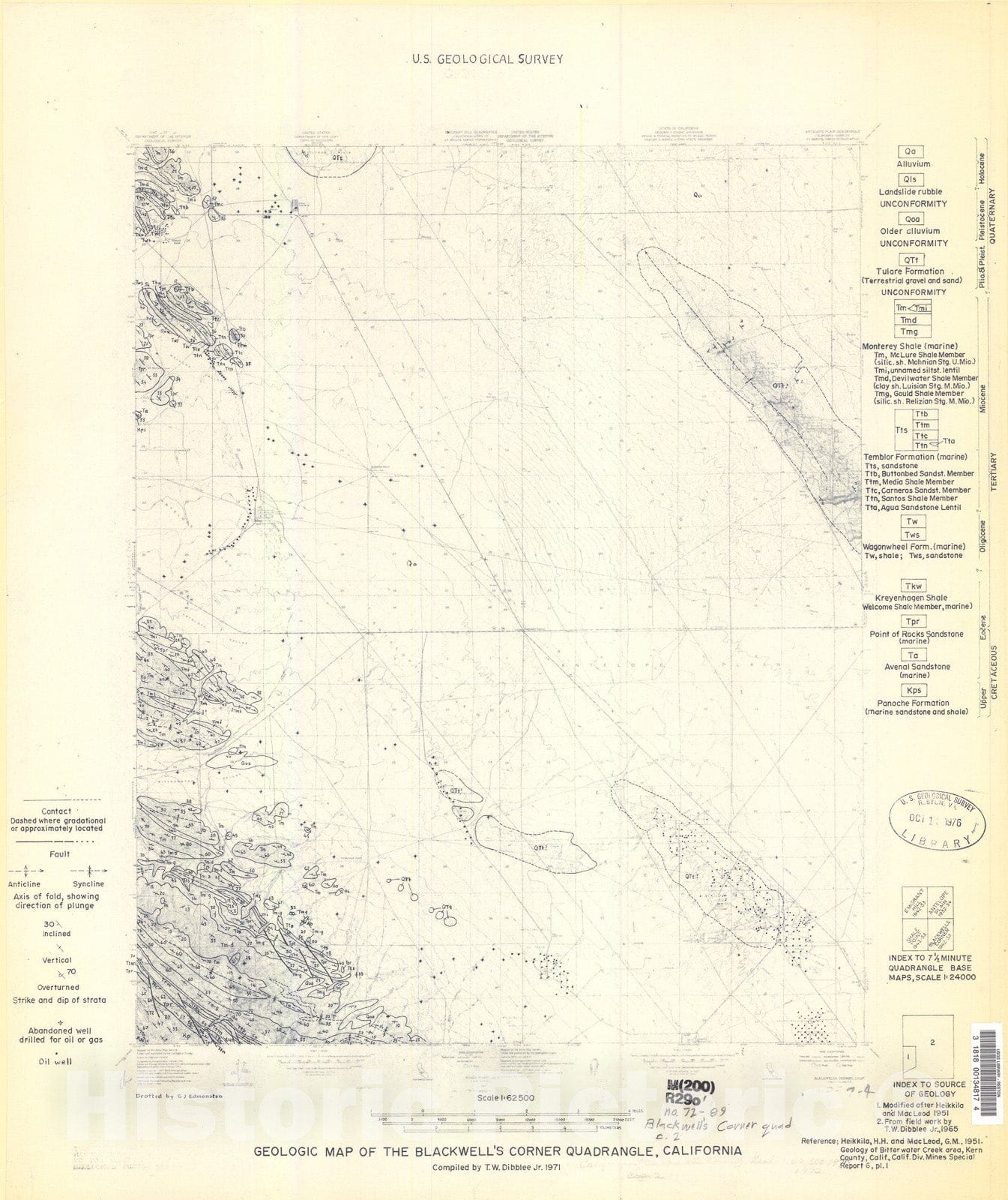 Map : Geologic maps of fourteen 15-minute quadrangles along the San Andreas fault in the vicinity of Paso Robles and Cholame, 1972 Cartography Wall Art :