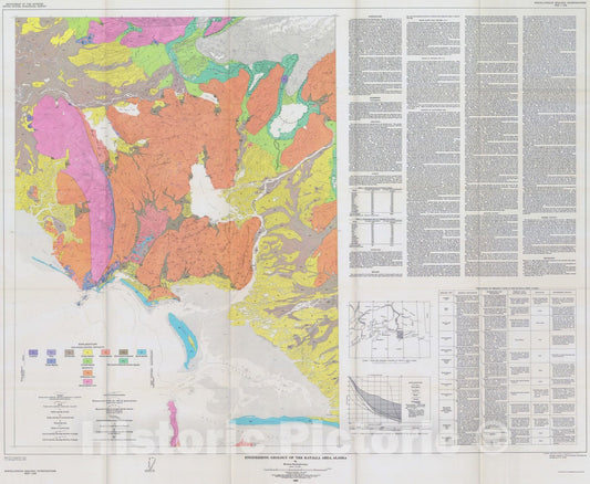 Map : Engineering geology of the Katalla area, Alaska, 1960 Cartography Wall Art :