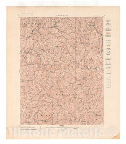 Map : Rogersville folio, 1907 Cartography Wall Art :