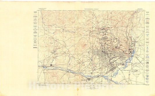 Map : Butte special folio, Montana, 1897 Cartography Wall Art :