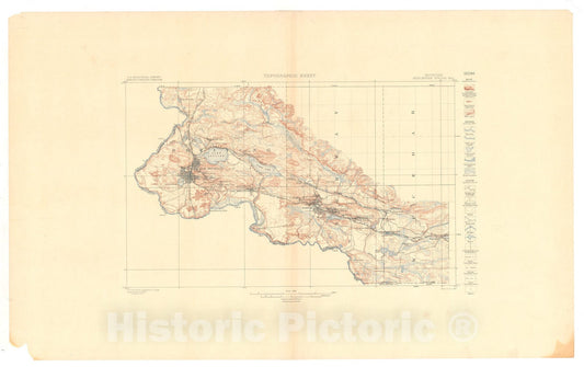 Map : Menominee special folio, Michigan, 1900 Cartography Wall Art :