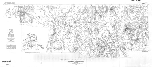 Map : Aeromagnetic map of part of the Dillingham quadrangle, Alaska, 1963 Cartography Wall Art :