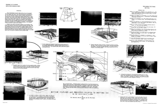 Map : Bottom features and processes related to drifting ice on the Arctic shelf, Alaska, 1973 Cartography Wall Art :