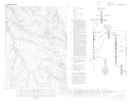 Map : Preliminary geologic map of the Segar Mountain quadrangle, Rio Blanco County, Colorado, 1974 Cartography Wall Art :