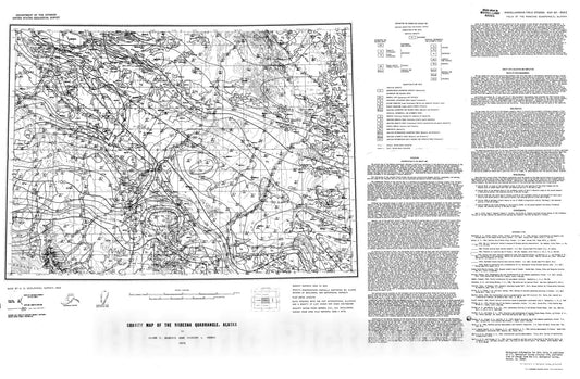 Map : Gravity map of the Nabesna quadrangle, Alaska, 1975 Cartography Wall Art :