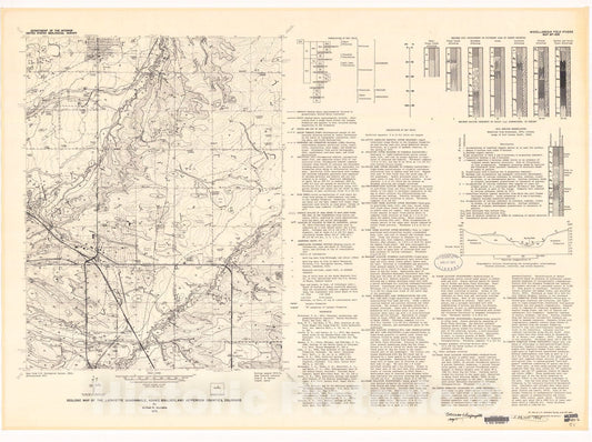 Map : Geologic map of the Lafayette quadrangle, Adams, Boulder, and Jefferson Counties, Colorado, 1975 Cartography Wall Art :