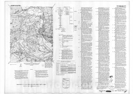 Map : Geologic map of the Poncha Springs quadrangle, Chaffee County, Colorado, 1975 Cartography Wall Art :