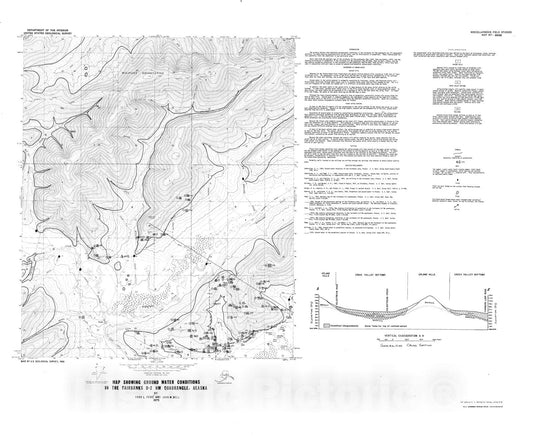 Map : Map showing ground water conditions in the Fairbanks D-2 NW quadrangle, Alaska, 1975 Cartography Wall Art :