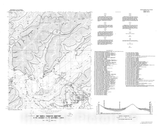 Map : Map showing foundation conditions in the Fairbanks D-2 NW quadrangle, Alaska, 1975 Cartography Wall Art :