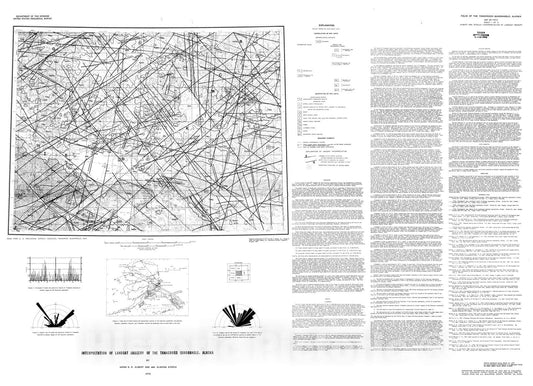 Map : Interpretation of Landsat imagery of the Tanacross quadrangle, Alaska, 1976 Cartography Wall Art :