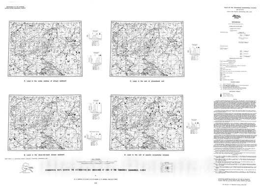 Map : Geochemical maps showing the distribution and abundance of lead in the Tanacross quadrangle, Alaska, 1976 Cartography Wall Art :
