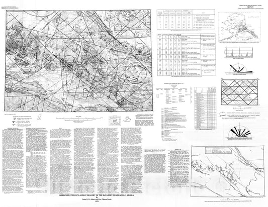 Map : Interpretation of Landsat imagery of the McCarthy quadrangle, Alaska, 1976 Cartography Wall Art :