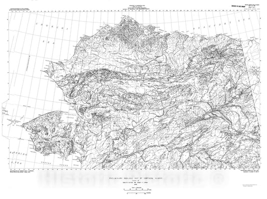 Map : Preliminary geologic map of northern Alaska, 1976 Cartography Wall Art :