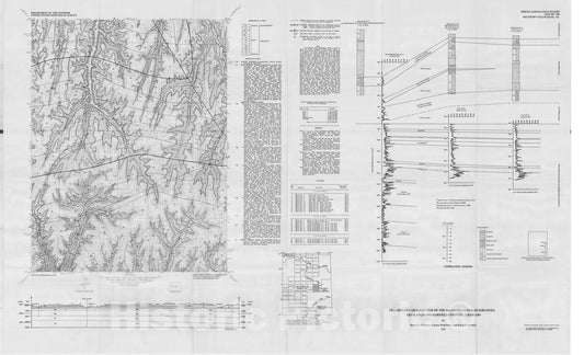 Map : Preliminary geologic map of the McCarthy Gulch quadrangle, Rio Blanco and Garfield Counties, Colorado, 1981 Cartography Wall Art :