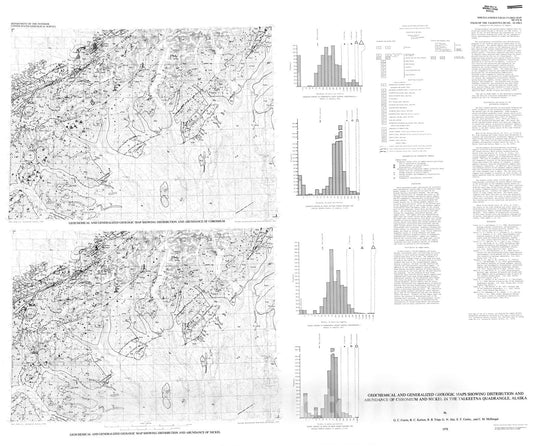 Map : Geochemical and generalized geologic maps showing distribution and abundance of chromium and nickel in the Talkeetna quadrangle, Alaska, 1978 Cartography Wall Art :