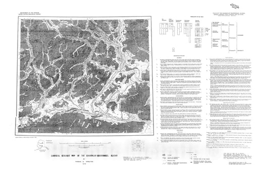 Map : Surficial geologic map of the Chandalar quadrangle, Alaska, 1978 Cartography Wall Art :