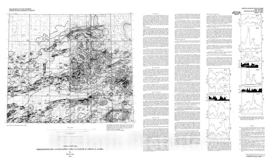 Map : Aeromagnetic map and interpretation, Chandalar quadrangle, Alaska, 1978 Cartography Wall Art :