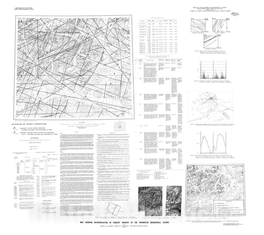 Map : Map showing interpretation of Landsat imagery of the Chandalar quadrangle, Alaska, 1978 Cartography Wall Art :