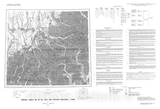 Map : Surficial geologic map of the Philip Smith Mountains quadrangle, Alaska, 1978 Cartography Wall Art :