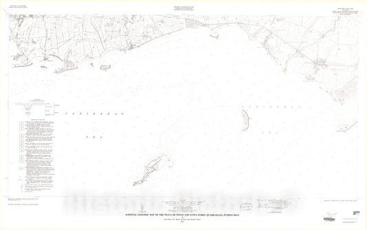 Map : Surficial geologic map of the Playa de Ponce and Santa Isabel quadrangles, Puerto Rico, 1977 Cartography Wall Art :