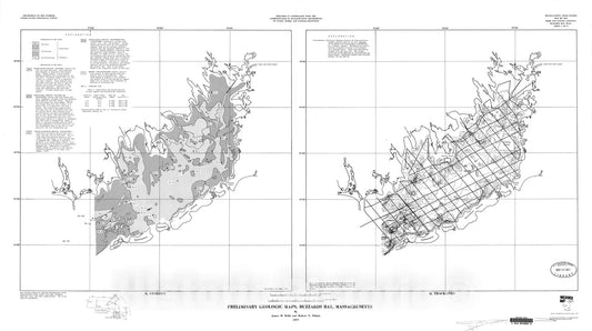 Map : Preliminary geologic maps, Buzzards Bay, Massachusetts, 1977 Cartography Wall Art :