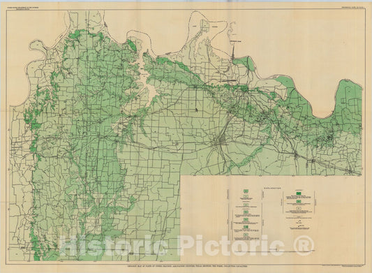 Map : Larger invertebrate fossils of the Woodbine Formation (Cenomanian) of Texas with decapod crustaceans from the Woodbine Formation of Texas, 1952 Cartography Wall Art :