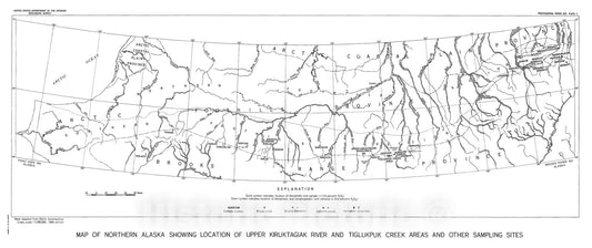 Map : Phosphate deposits in northern Alaska, 1959 Cartography Wall Art :
