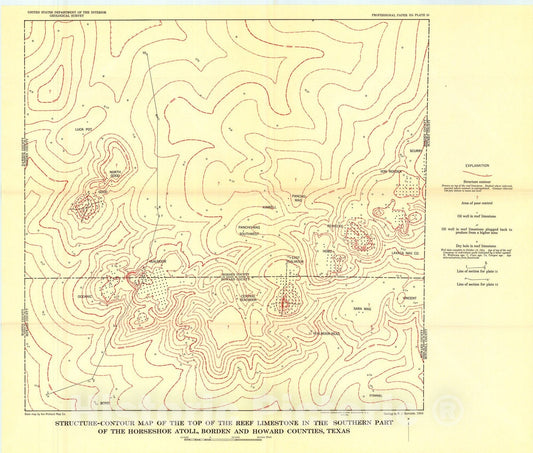 Map : Geology and quicksilver deposits of the Terlingua district, Texas, 1959 Cartography Wall Art :