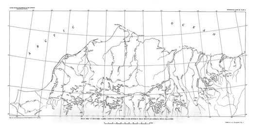 Map : Characteristic Lower Cretaceous megafossils from northern Alaska, 1961 Cartography Wall Art :