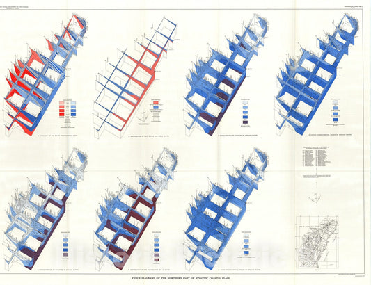 Map : Hydrochemical facies and ground-water flow patterns in northern part of Atlantic coastal plain, 1966 Cartography Wall Art :