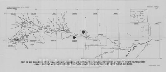 Map : Storm and flood of July 31-August 1, 1976, in the Big Thompson River and Cache La Poudre River basins, Larimer and Weld Counties, Colorado, 1979 Cartography Wall Art :