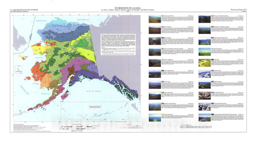 Map : Ecoregions of Alaska, 1995 Cartography Wall Art :