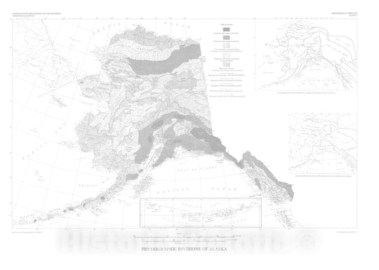 Map : Quaternary geology of Alaska, 1975 Cartography Wall Art :