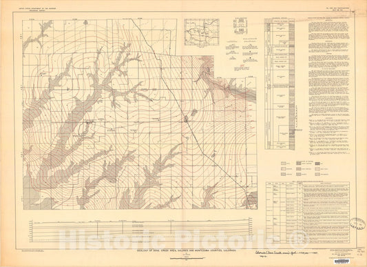 Map : Geology of Dove Creek area, Dolores and Montezuma Counties, Colorado, 1951 Cartography Wall Art :