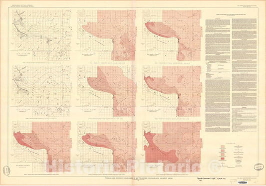 Map : Permian and Pennsylvanian rocks of southeastern Colorado and adjacent areas, 1953 Cartography Wall Art :