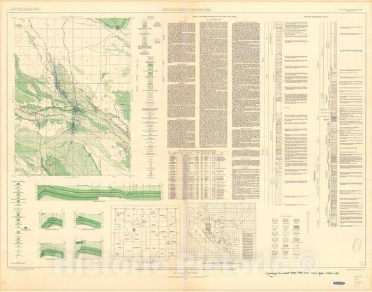 Map : Geology of the Steamboat Butte-Pilot Butte area, Fremont County, Wyoming, 1954 Cartography Wall Art :