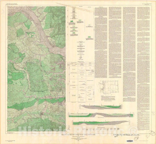 Map : Geology of the Doty-Minot Peak area, Washington, 1957 Cartography Wall Art :