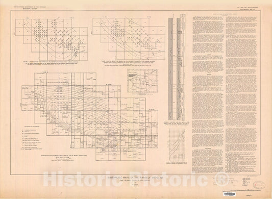 Map : Subsurface maps of the Rangely anticline, Rio Blanco County, Colorado, 1946 Cartography Wall Art :